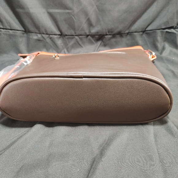 Nicole Lee Artistic Crossbody Bag with Orange and Brown Accents - Picture 16 of 16